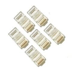 100 Conectores Crimpar Rj45 Plug Cristal 8 Vias Cat5e - Rede