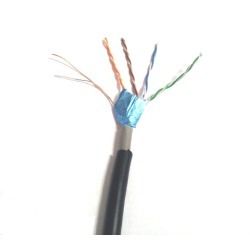 Cabo Blindado Externo Ftp Cat5e - Rolo C/ 100m - Preto C/nf